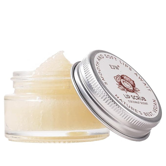 Coconut Lip Scrub - Gentle Exfoliation & Conditioning for Chapped Lips - 0.53oz Sugar Vegan Polish