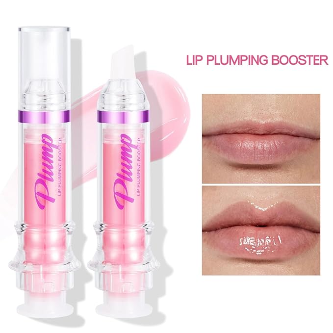 Lip Plumper Gloss,Natural Spicy Lip Plumping Booster Moisturizing Hydrating Lip Plumping Oil and Lip Care Serum for Women Girls(#1)