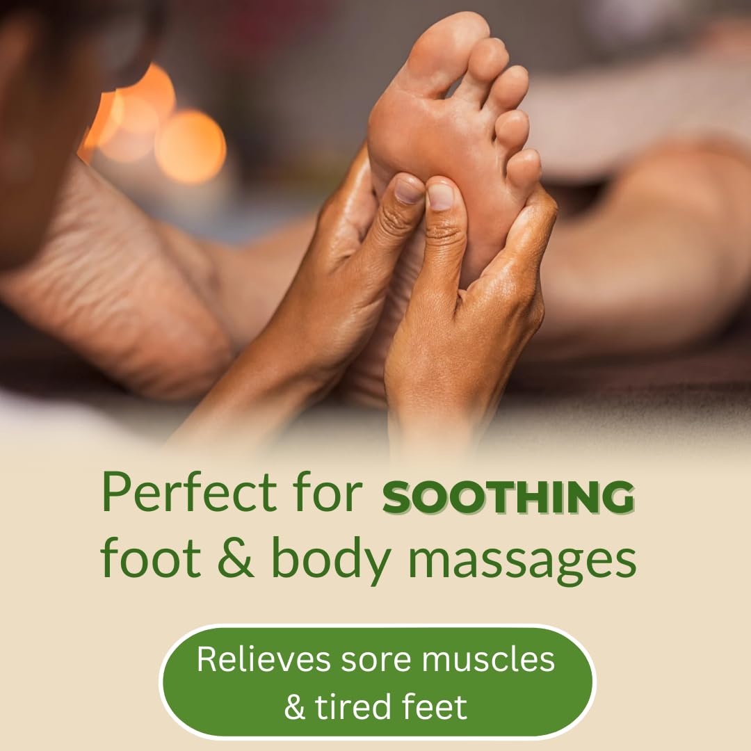 Peppermint, Rosemary, Eucalyptus & Tea Tree Oil Foot Cream for Dry Feet, Cracked Heels, Calluses, Athlete's Foot - Heel Repair Cream for Women & Men (8 oz)