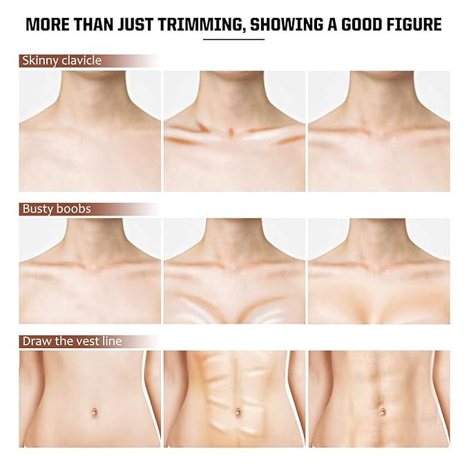 4 Colors Cream Contour, Stick Palette, Contouring Concealer, Stick Primer, Face Makeup Kit for Beginners, Cream Concealer and Highlight Stick(#1+2)