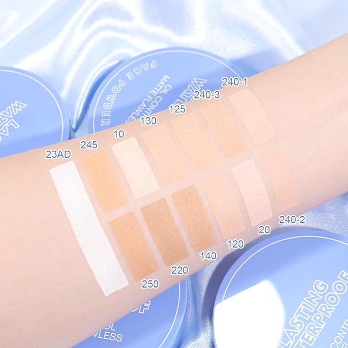 Oil Control Matte Perfection Face Pressed Powder,Matte Smooth Flawless Setting Powder Makeup,Polvo Compacto De Maquillaje,Waterproof Long Lasting, Cruelty Free, 0.35Oz(245 Radiant Honey, 1)