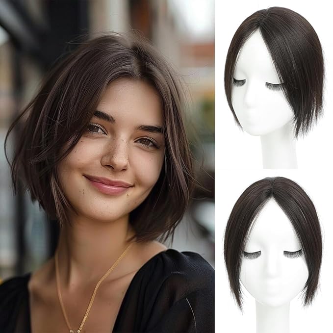 Hair Toppers for Women with Thinning Hair Extensions 360° 3D Toppers Hair Pieces for Women Clip Ins Fake Bangs Hair Pieces Perfect Solution for Stylish Upgrade