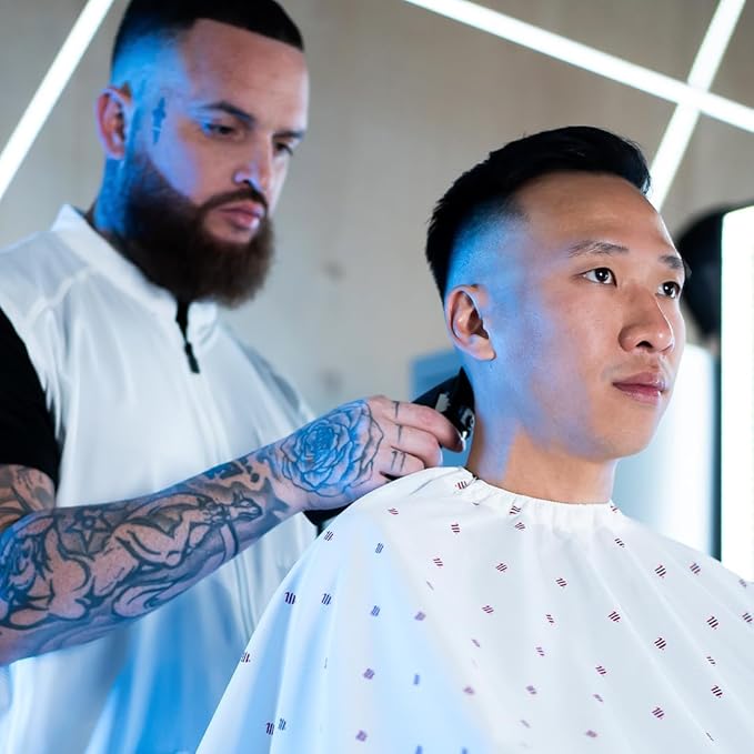 Barber Strong The Barber Cape Haircut Cover for Men, Hair Repelling and Static-Reducing Material, Water Resistant Fabric