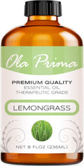 Ola Prima Lemongrass Essential Oil - Aromatherapy Oils - 8 Fluid Ounces Bulk