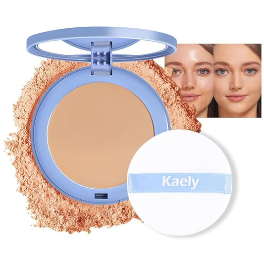 evpct Kaely Oil Control Pressed Face Powder, Get Smooth Flawless Fine Lines and Lightweight Finishing Foundation, Control Shine Long Lasting Waterproof Face Setting Powder Cosmetic, 11 Radiant Honey