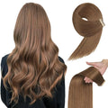 Tape in Hair Extensions Human Hair 20pcs Remy Hair Extensions 18 Inch Medium Brown Straight Invisible Human Hair Tape in Extensions Skin Weft Tape Extensions Human Hair (10#,18 Inch)