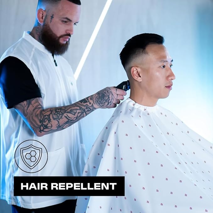 Barber Strong The Barber Cape Haircut Cover for Men, Hair Repelling and Static-Reducing Material, Water Resistant Fabric