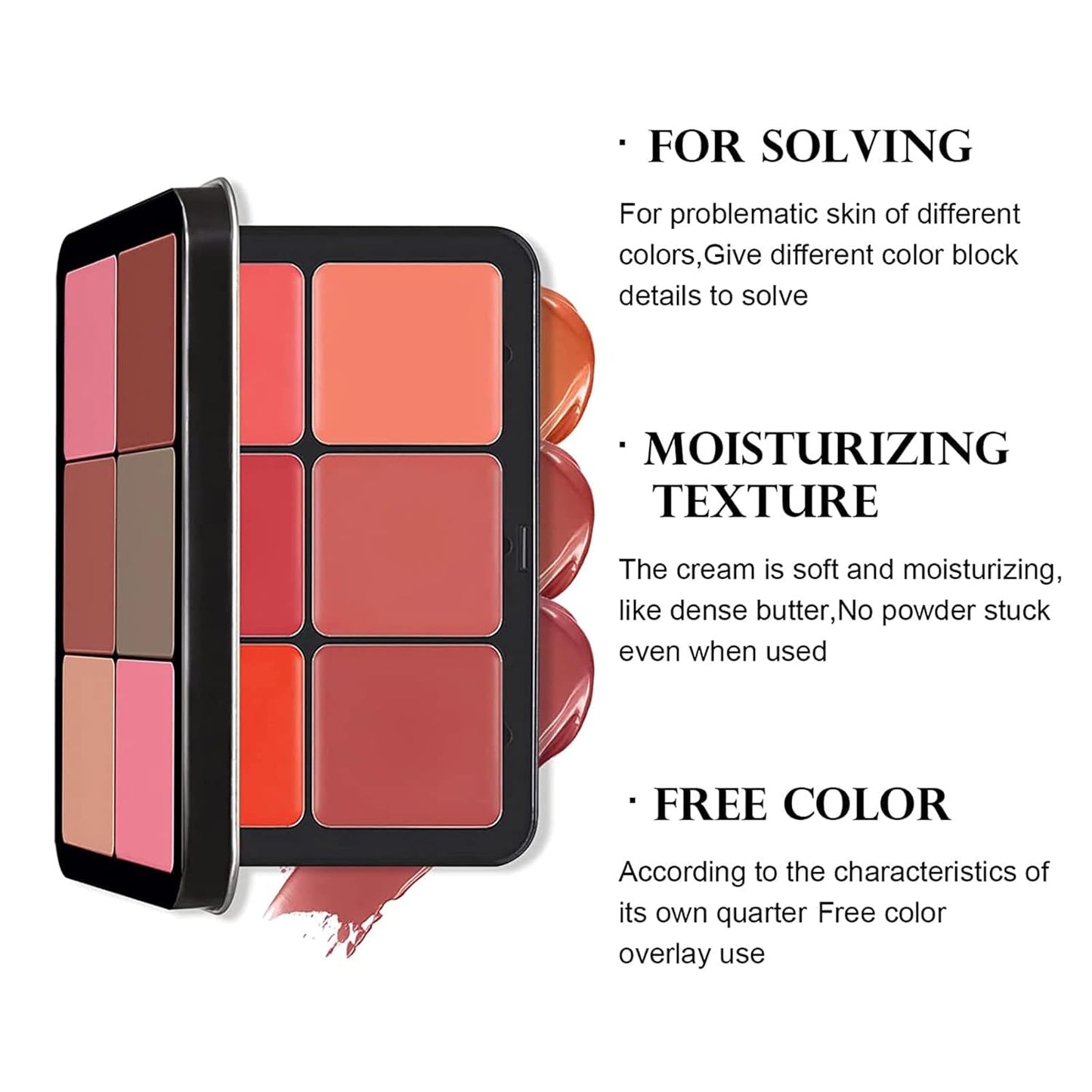 12 Colors Blush Palette,Highlighter Blush Powder Makeup,Long-Wearing,Smudge Proof,Natural-Looking,Blendable Cruelty-Free Matte Finish,Contour and Highlight Blush Palette Face Cosmetics Makeup