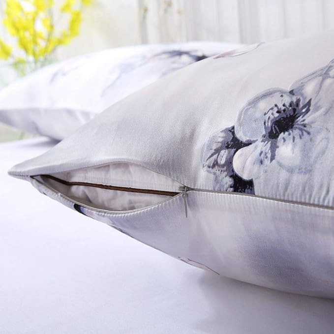 SLPBABY Silk Pillowcase for Hair and Skin with Hidden Zipper Print (Queen, Pattern30)