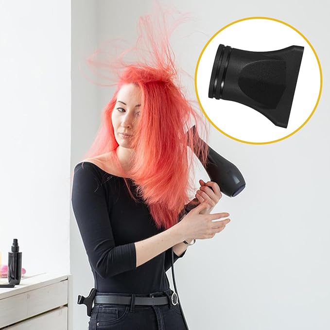 Hair Dryer Nozzle Replacement Universal Attachment Flat Plastic Concentrator Blow Dryer Attachment Hair Dryers Accessories for Outer Diameter 4.5 cm to 4.6 cm