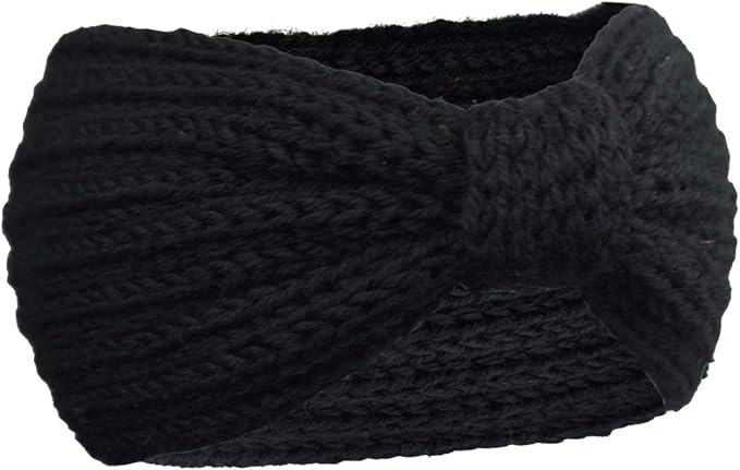 DRESHOW Knit Crochet Headband for Women Ear Warmer Soft Turban Stretch Warmer Headbands Winter Fashion Head Wrap