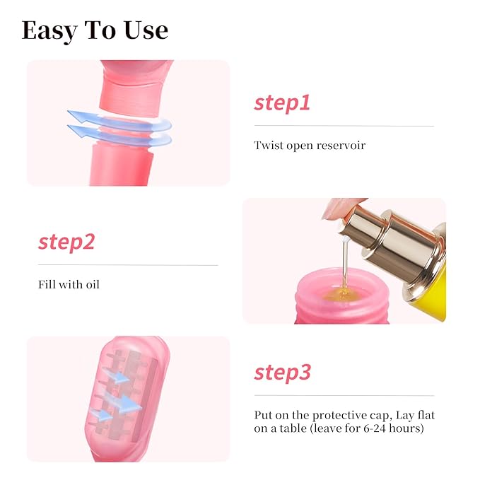Hair Oil Applicator Comb, Hands-Clean Oiling Brush for Quick Even Application, Wide Teeth Oil Distribution Comb with 10ml Container/Scale Handle for Women/Girls Thick/Curly Hair Daily Care