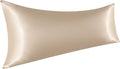 NTBAY Satin Body Pillowcase for Hair and Skin, Luxurious and Silky Pillow case with Envelope Closure, 20x54 Inches, Taupe