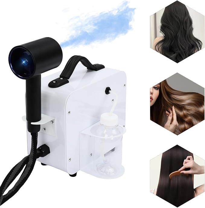 Nano Ionic Hair Steamer Machine with 1300W Fast Heat, 1-10 Adjustable Mist, 11.8oz Tank for Deep Conditioning Treatment at Home & Salon, Moisturizing Dry/Damaged Hair