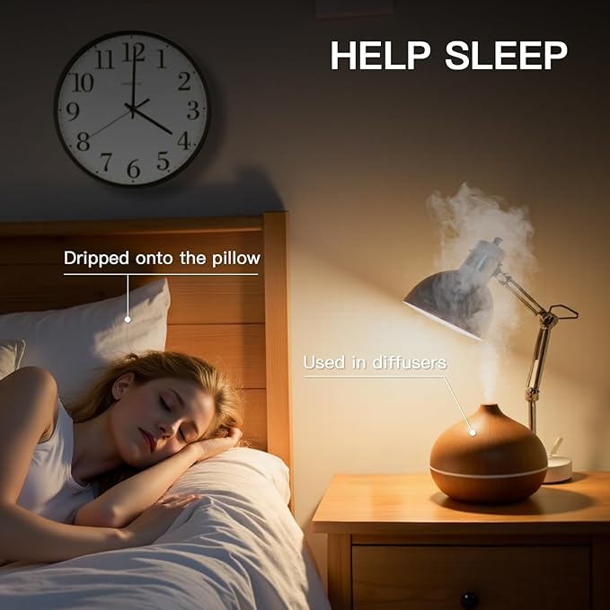 HIQILI Lavender Essential Oil for Diffusers, Aromatherapy, Natural Relaxation, Stress Relief & Sleep Aid, Therapeutic Grade 1 Fl Oz