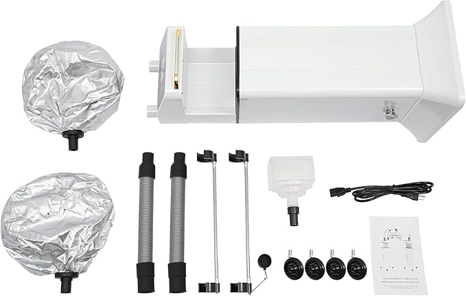 DNYSYSJ Salon Hair Steamer, White Nano Mist Hair Steamer Multi-Functional Nano Hair Color Processor Two Caps Hair Oil Machine, 650W Vertical Hair Steamer for Hair Salon Deep Hair Care Repair, Basics