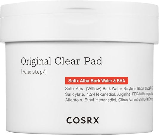 COSRX BHA Toner Pads, 70 Sheets, Exfoliating Pads for Dead Skin & Blackheads, Minimize Pores, Prevent Breakouts, Improve Skin Texture, Korean Skin Care