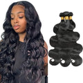 28 30 32 Inch Color 1B Body Wave Bundles Natural Black Human Hair Bundles Niegmeag Brazilian Virgin Remy Hair Extensions Double Weft Soft and Silky Body Wave Bundle Hair Weave