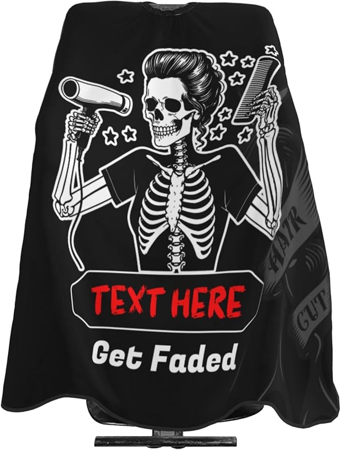 Custom Barber Cape for Men Personalized Professional Hair Cutting Cape with Text for Home Salon Barbershop