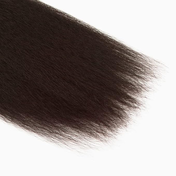 26 28 30 Inch Chocolate Brown Bundles Human Hair Brown Yaki Straight Bundles Brazilian Virgin Remy Hair Extensions Niegmeag Double Weft Color 4 Kinky Straight Bundle Hair Weave 300g