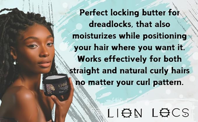 Beard Gains Lion Locs Hair Locking Dreads Moisturizer for Dreadlocks, Locks, Microlocs, Interlocks, Braidlocks, Braids, Fauxlocs, Twistlocks, or Sisterlocks (8oz) (Firm)