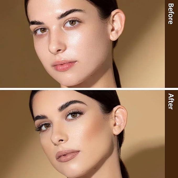 Pressed Face Powder, Flawless and Oil Control Pressed Setting Powder, Long Lasting Matte Finish 2# BEIGE 02