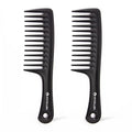 HYOUJIN Two Set Large Wide Tooth Comb Detangling Wet or Dry Combs for Shower, Hair Styling Brush for Natural, Curly, Long Hair for Women and Men