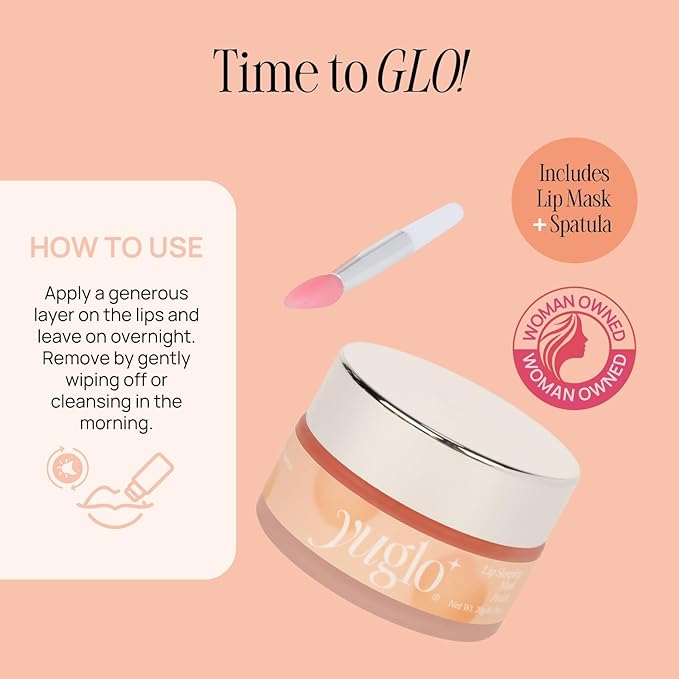 Moisture & Collagen Booster Lip Sleeping Mask - Treatment to Restore, Hydrate & Plump Dry Chapped Lips - Peach