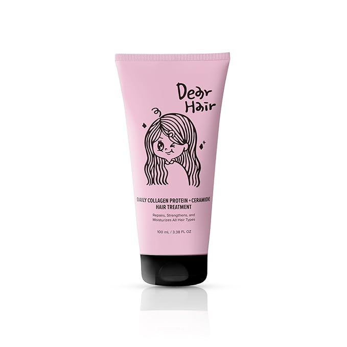 Daily Collagen Protein Ceramide Hair Treatment for Dry, Damaged Hair, Bond Repair Deep Conditioning Mask with Hydrolyzed Collagen & Pea Protein, 3.3fl.oz | 100ml