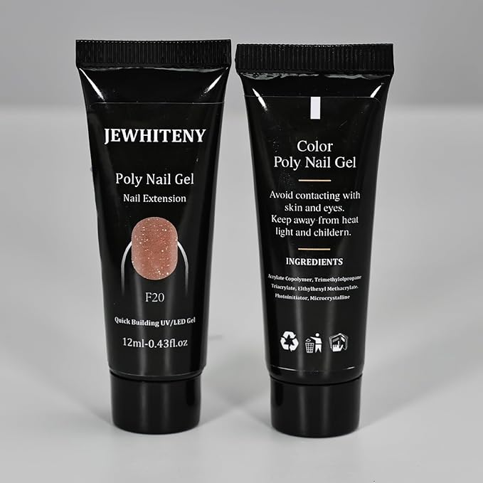 JEWHITENY 14 Colors Poly Gel Nail Kit 27 Colors Gel Nail Polish Kit With U V Light All In One Nail Art Starter Kit Suitable For All Seasons