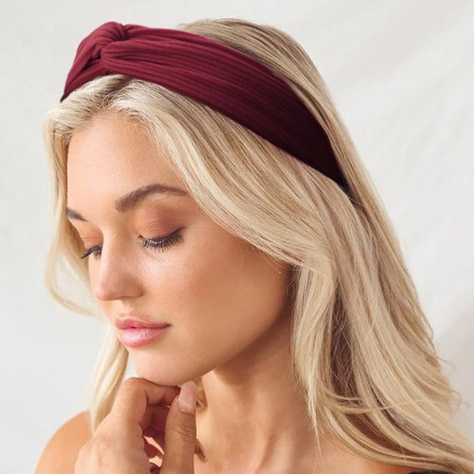 Elastic Knotted Headbands for Women Cloth Head Hair Bands for Women's Hair Non Slip Boho Wrap Twisted Hair Accessories