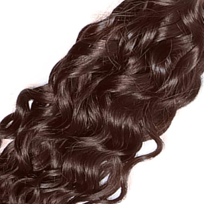 12 Inch Color #4 Bundles Human Hair Brown Water Wave Bundles Chocolate Brown Human Hair Bundles Brazilian Unprocessed Virgin Human Hair 1 Bundle Dark Brown Human Hair Weave