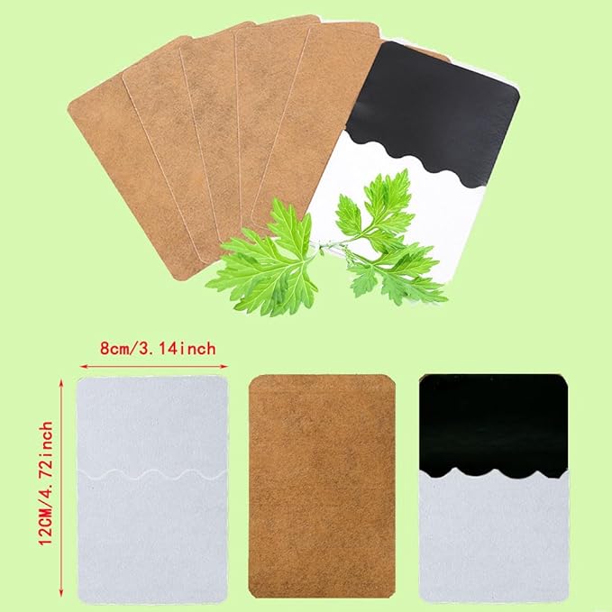 100 Patches Moxibustion Herbal Warming Patch – Mugwort Self-Heating Pads, Comfort for Back, Neck, Shoulder, Knee & Joints, Traditional Chinese Inspired (12 * 8cm)