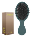 Mini Hair Bursh for Women,girls-Protable Travel Size Hair Brush for Pockets,Purse,backpack-Mini Detangler Brush for All Hair Types,Small Hair Brush for Detangling (1 Pack-Green)
