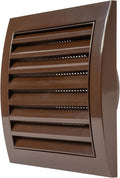 Repa Market 4 Inch Brown Dryer Vent Hood/Duct Cover for Walls or Ceiling/ABS Plastic Louvered Air Grille with Built-In Mesh Screen/Exhaust and Dryer Vent Covers for Indoor & Outdoor Use