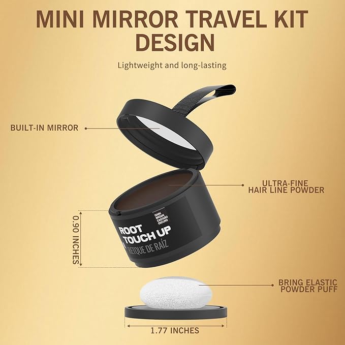 Gowwim Root Touch up Powder, Instantly Gray Hair Cover up Hairline Powder for Women & Men Waterproof and Sweatproof Root Cover Up Long-Lasting for Thinning & Loss Hair (Light Blonde1, 4g)