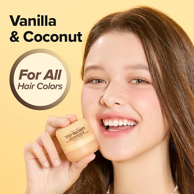 I DEW CARE Tap Secret Dry Shampoo Powder with Biotin & Korean Ginseng - Natural Non-Aerosol Dry Shampoo for Women | Warm Vanilla & Coconut Scent, Volumizing Hair, Travel Size, Stocking Stuffers 0.24Oz