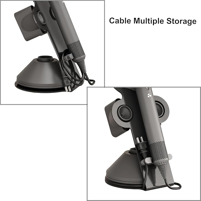 Hair Dryer Stand Holder,Hair Styler Storage Rack for Dyson Supersonic,Desk Aluminum Alloy Bracket,Power Plug and Nozzle Attachments Organizer For Bathrooms,Salons,or Bedrooms
