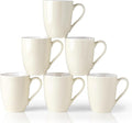 GBHOME 16oz Coffee Mugs Set of 6, Large Ceramic Coffee Mugs for Man, Woman, Dad, Mom, Modern Coffee Mugs Set with handle for Tea/Latte/Cappuccino/Milk/Cocoa. Dishwasher&Microwave Safe,Beige