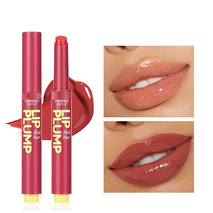MAEPEOR Hydrating Lip Plumper 12 Colors Moisturizing Shiny Juicy Lip Balm Long Lasting Nourishing Lip Pluming Balm（Color 09)