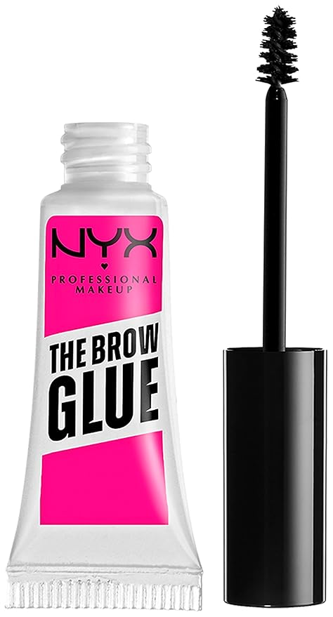 NYX PROFESSIONAL MAKEUP Plump Right Back Plumping Serum & Primer, With Hyaluronic Acid & The Brow Glue, Extreme Hold Eyebrow Gel - Clear