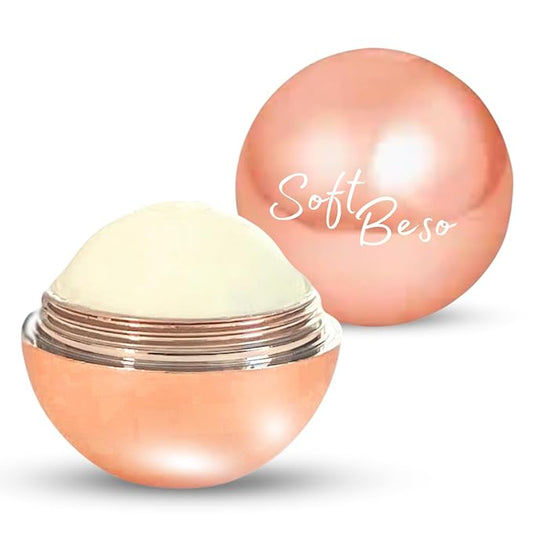 SoftBeso Lip Balm (Rose Gold-Vanilla) Flavored Lip Care | Lip Balm for Beautiful, Soft Lips | For Dry and Chapped Lips| Vegan| Clean ingredients