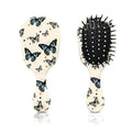 Mini Hair Brush,Cute Detangling Travel Hair Brush,Soft Bristles for Effortless Tangle Removal,Detangler Hairbrush for Women Men Boys Girls Kids Wet Dry All Hair Types (Black Butterfly, Mini)