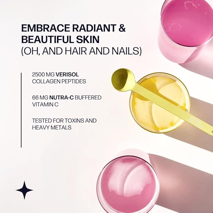Sparkle Wellness VERISOL Bioactive Hydrolyzed Collagen Peptides | Collagen Powder Supplement with Vitamin C for Skin, Hair & Nail Health | Skin Boost (Mixed Berry) [30-Serves]