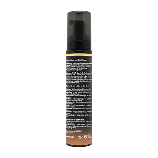 Dolahair Lace Glue Kit - Complete Set with Lace Tint Mousse, Wig Installation & Melting Spray (Dark Brown)