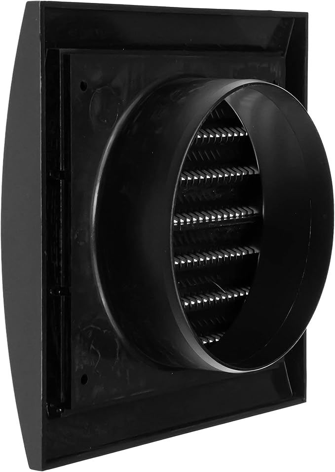 Repa Market 4 Inch Anthracite Dryer Vent Hood/Duct Cover for Walls or Ceiling/ABS Plastic Louvered Air Grille with Built-In Mesh Screen/Exhaust and Dryer Vent Covers for Indoor & Outdoor Use