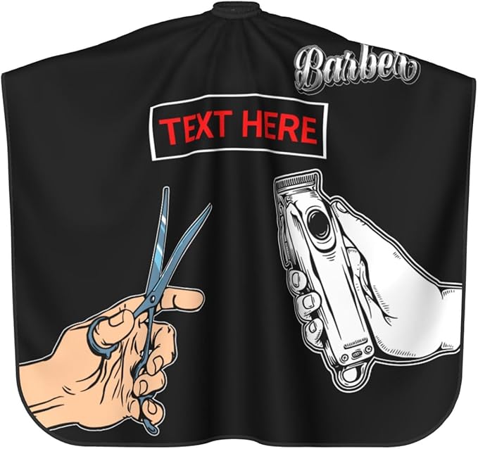 Custom Barber Cape for Men Personalized Professional Hair Cutting Cape with Text for Home Salon Barbershop