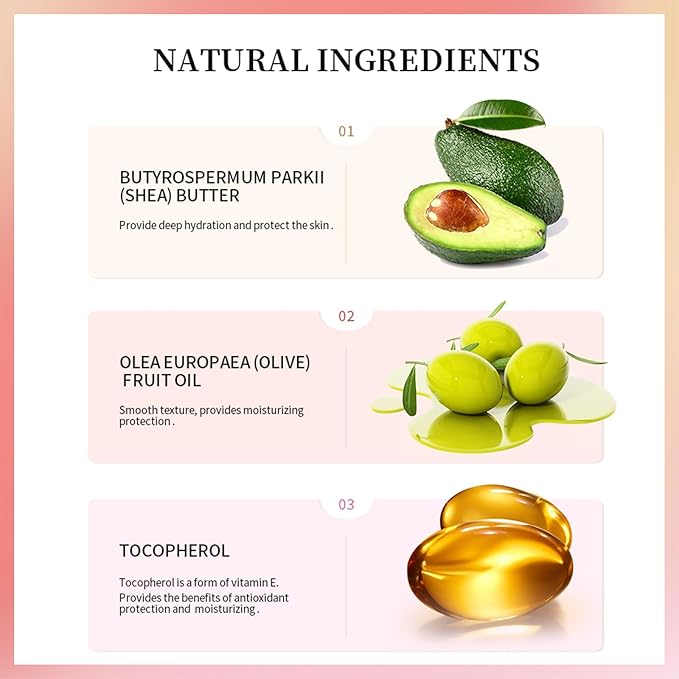 Erinde Lip Butter Balm, Moisture Hydration Lip Butter Gloss, Sheer Tinted Lip Mask and Lip Balm, Soothing Lip Treatment Care Makeup, Shine Lip Glow Oil for Dry, Chapped Lips, 05 Cherry