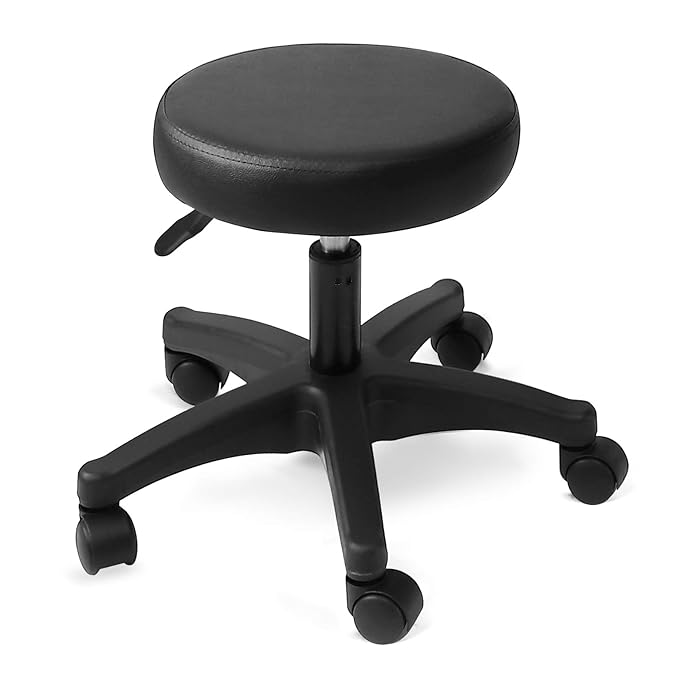 Artist hand Massage Table Adjustable Massage Bed W/Free Barber Stool Spa Bed Salon Massage Equipment Barber Chair Salon Chair (Black)