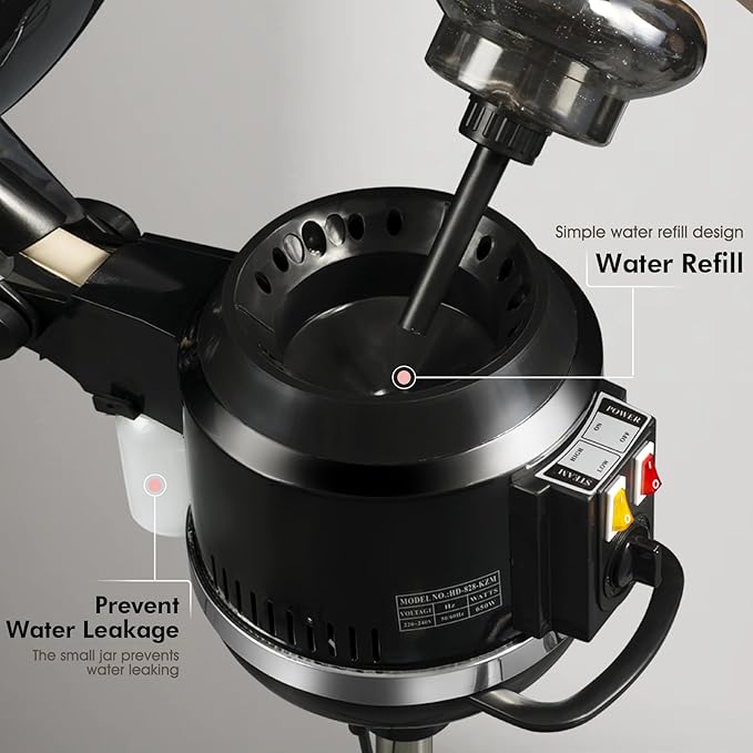 Artist hand Professional Hair Steamer for Deep Conditioning, Height-Adjustable Standing Hair Steamer with Timer, Hairdressing Care Hood Color Processor Beauty Salon Home